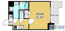 エスリード新大阪ザマーク 1Kの間取図画像