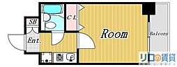 エスリード新大阪第2 1Kの間取図画像