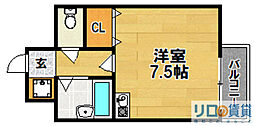 シャトレ下新庄 1Kの間取図画像