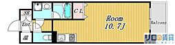 グレンパーク新大阪2 ワンルームの間取図画像
