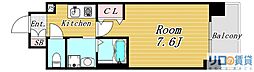 Comforespa新大阪 1Kの間取図画像