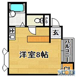 オンセカーサ ワンルームの間取図画像