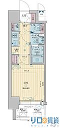 グランカリテ新大阪WEST 1Kの間取図画像