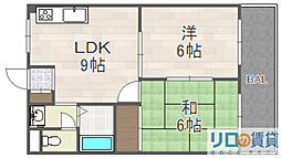 コンフォート下新庄 2LDKの間取図画像