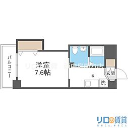 翠香園 1Kの間取図画像