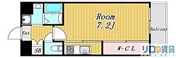 プレッツァ新大阪 1Kの間取図画像