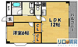 第12高光マンション 2DKの間取図画像