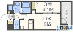 ADVANCE新大阪WESTGATE2 1LDKの間取図画像