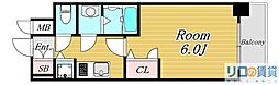 プレサンス新大阪ヴィガ 1Kの間取図画像