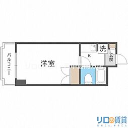エクセレンス新大阪 1Kの間取図画像