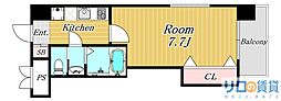 Luxe新大阪1 1Kの間取図画像
