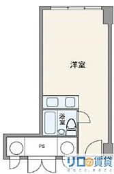 新大阪コーポビアネーズ ワンルームの間取図画像