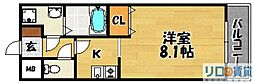リセス・コート2 1Kの間取図画像