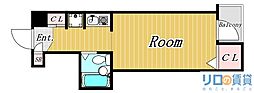 T-HOMES新大阪 1Kの間取図画像