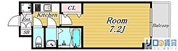S-RESIDENCE新大阪Rish 1Kの間取図画像