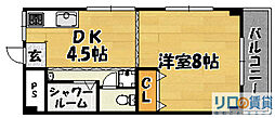 第三豊晃マンション 1Kの間取図画像