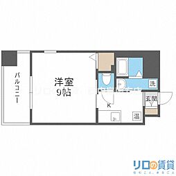 ウィルドゥ新大阪 1Kの間取図画像