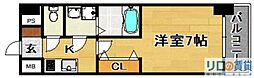 ファーストステージ北大阪レジデンス 1Kの間取図画像