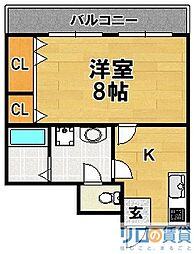 ワールドメゾン 1Kの間取図画像