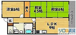誼マンション 3LDKの間取図画像