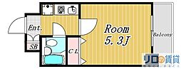 エスリード新大阪第2 1Kの間取図画像
