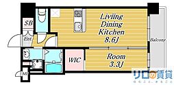 Luxe新大阪西 1LDKの間取図画像