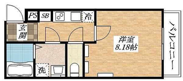 Calm Villege 東田辺 205｜大阪府大阪市東住吉区東田辺2丁目(賃貸アパート1K・2階・26.99㎡)の写真 その2