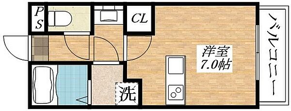 ウエストランドK 503｜大阪府大阪市平野区加美北9丁目(賃貸マンション1R・5階・21.60㎡)の写真 その2