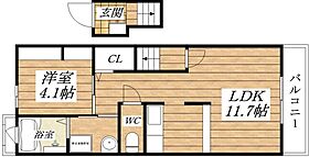 アイリスコート 203 ｜ 大阪府大阪市平野区長吉六反2丁目（賃貸アパート1LDK・2階・40.09㎡） その2