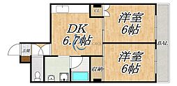 ミタカホーム8 2DKの間取図画像