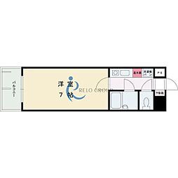 アヴァンシア2000 1Kの間取図画像