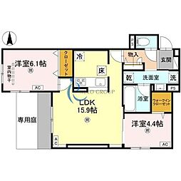 (仮称)D-ROOM平野区加美東5丁目PJ 2LDKの間取図画像
