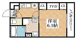 LivLiエメラルドパークレジデンス 1Kの間取図画像