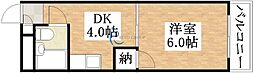 ミラグロス 1DKの間取図画像