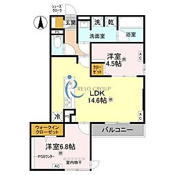 トリシア今川 2LDKの間取図画像