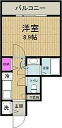 ジュネス東住吉 1Kの間取図画像