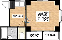 ジュネスシャトー11 1Kの間取図画像