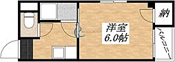 アリストクレティプラザナカノ 1Kの間取図画像
