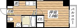 ラ・フォーレ喜連瓜破 1Kの間取図画像