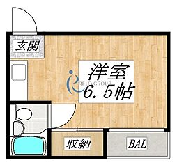 グランメール平野 ワンルームの間取図画像