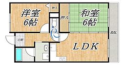 エスペランサ 2LDKの間取図画像