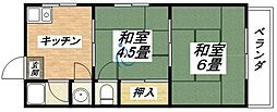 南野マンション 2Kの間取図画像
