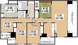 セントパークス平野公園 4LDKの間取図画像