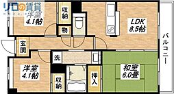 サニークレスト平野西脇 3LDKの間取図画像