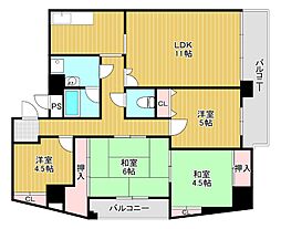 ジュネスニッコー 4LDKの間取図画像