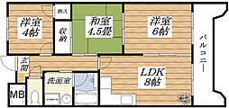 プランドールむつみ 2LDKの間取図画像
