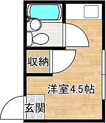 西今川728ハイツ ワンルームの間取図画像