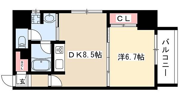 さくらHills NISHIKI Platinum Residence ｜愛知県名古屋市中区錦2丁目(賃貸マンション1LDK・8階・39.84㎡)の写真 その2