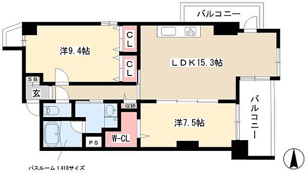 イーグルヘッド橦木 ｜愛知県名古屋市東区橦木町2丁目(賃貸マンション2LDK・3階・73.29㎡)の写真 その2