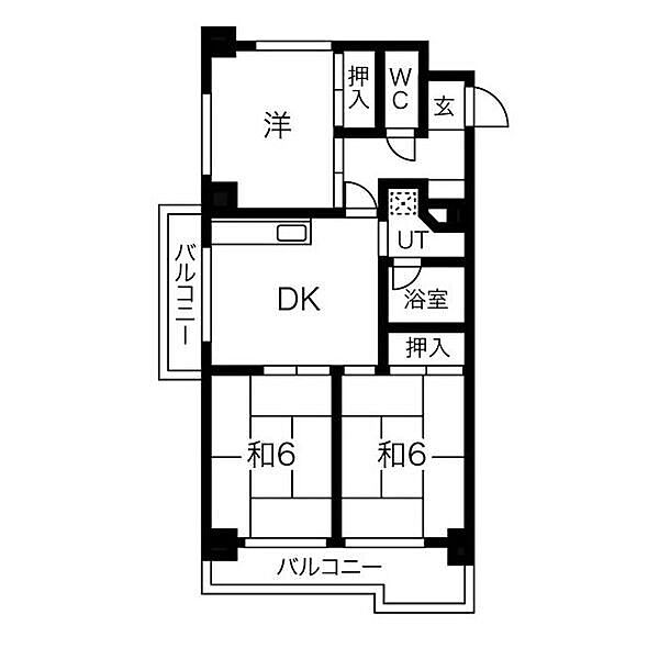 メゾンド徳川苑 ｜愛知県名古屋市東区東大曽根町(賃貸マンション3DK・2階・54.38㎡)の写真 その2